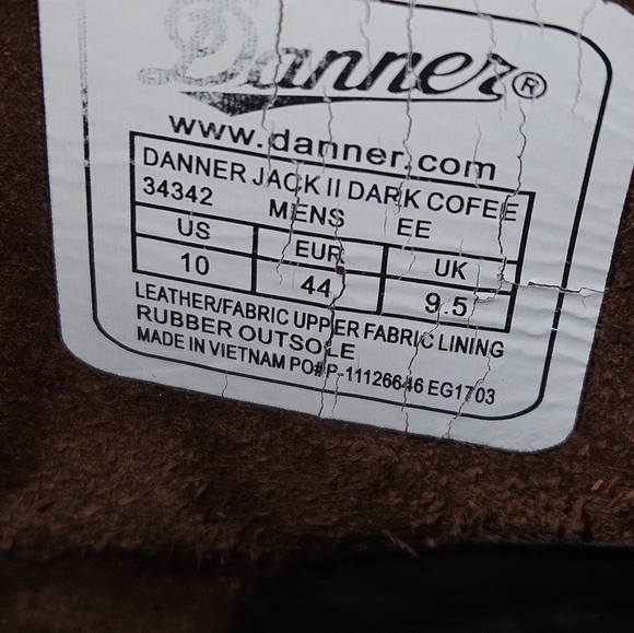 Danner Jack II Dark Coffee men's size 10 - Picture 6 of 6